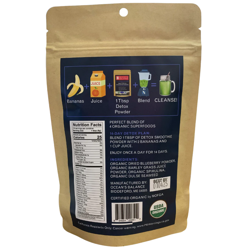Organic Daily Detox Smoothie Powder · Ocean&