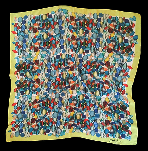 Sea Glass Inspired Pocket Square  · Josie Iselin · Limited Edition