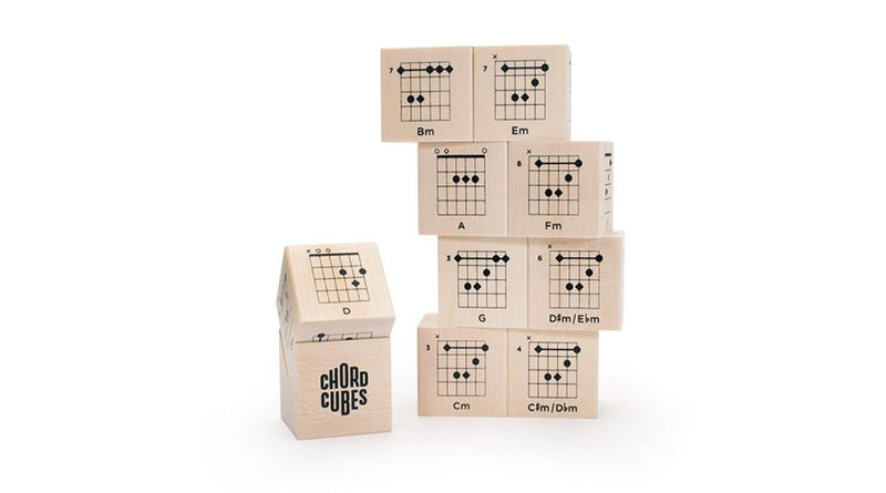 Guitar Chord Cubes - Wood Blocks