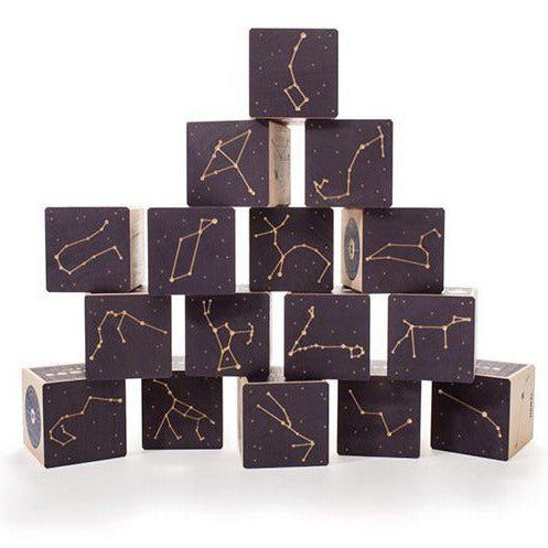 Constellations Night Sky wood blocks by Uncle Goose