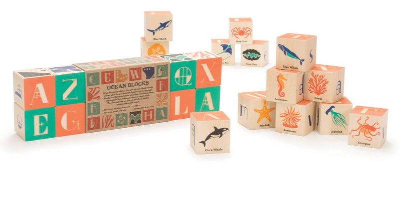 Ocean Life - Wood Blocks