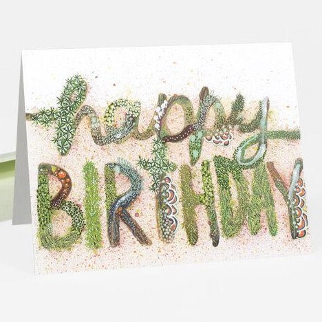 Happy Birthday Card: Moss and Lichen
