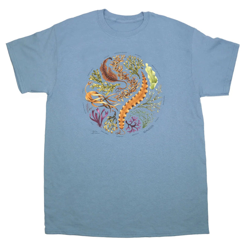 Seaweeds Adult T-Shirt in Stone Blue · Liberty Graphics