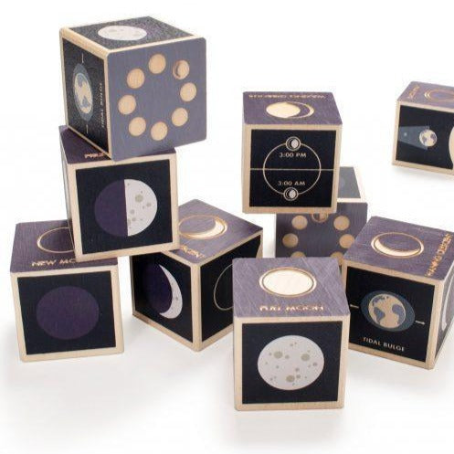 Moon Phases wood blocks by Uncle Goose